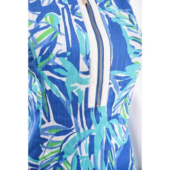 Lilly Pulitzer Womens Zip Cut out Shift Dress 10 Penelope Blue Crush Bamboom NWT - Picture 3 of 6